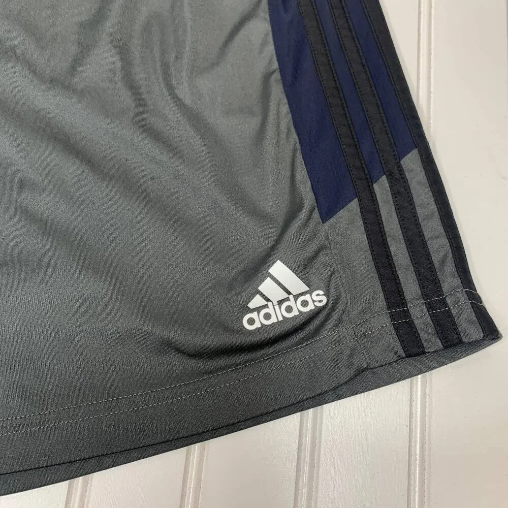 Adidas 3 Stripe Shorts Primegreen Pockets Drawstring Waist Sz Large